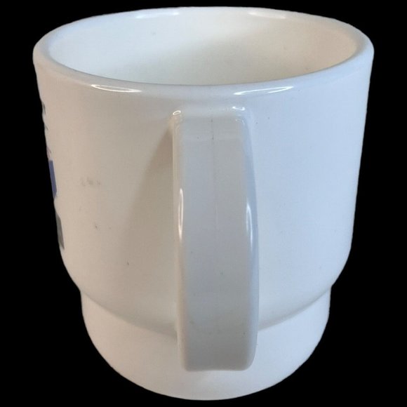 2 Tupperware Best Grandma & Grandpa Coffee Mugs White Cups Set Lot Vintage Tulip - Picture 9 of 12